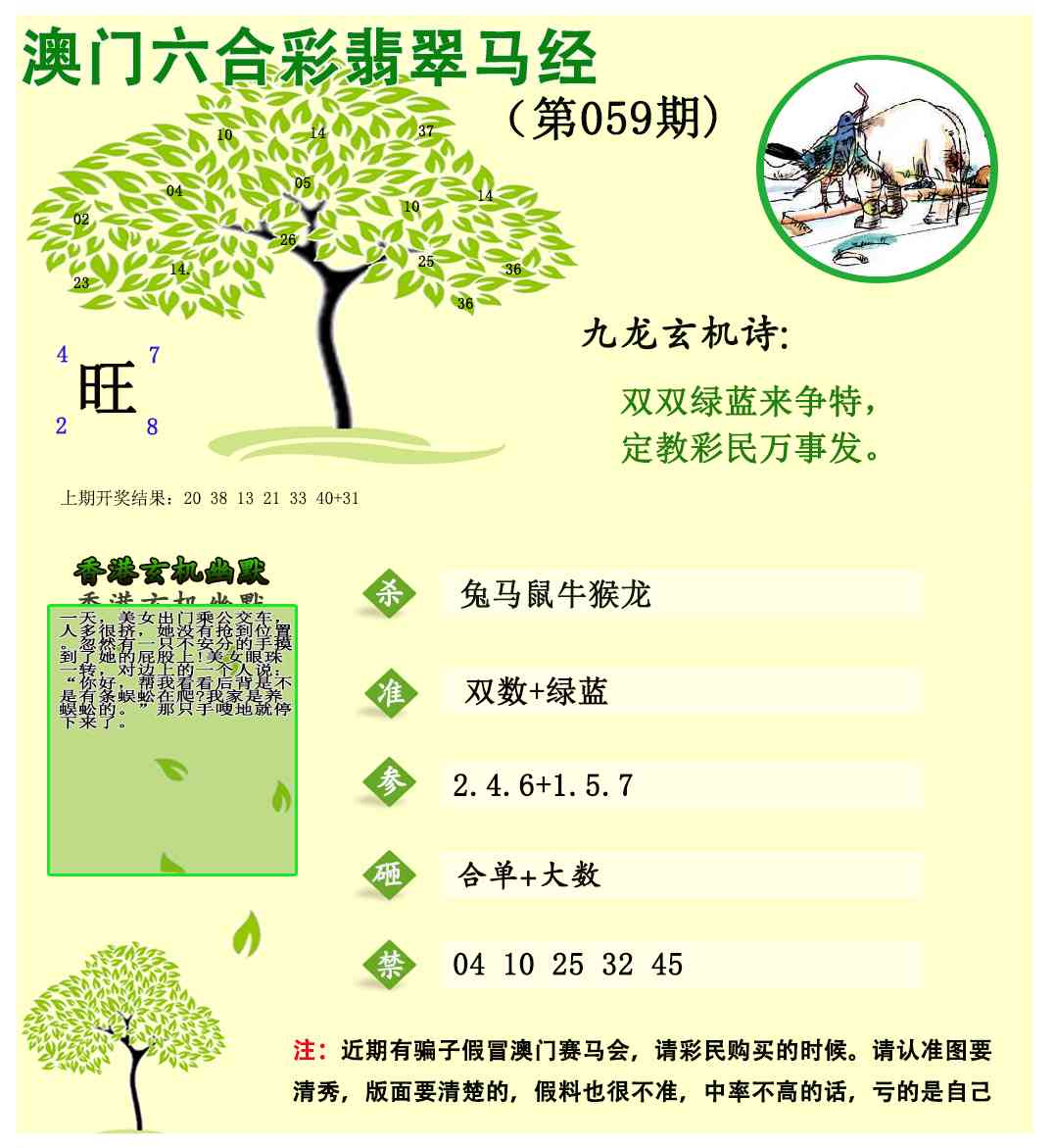 059期翡翠马经[图]