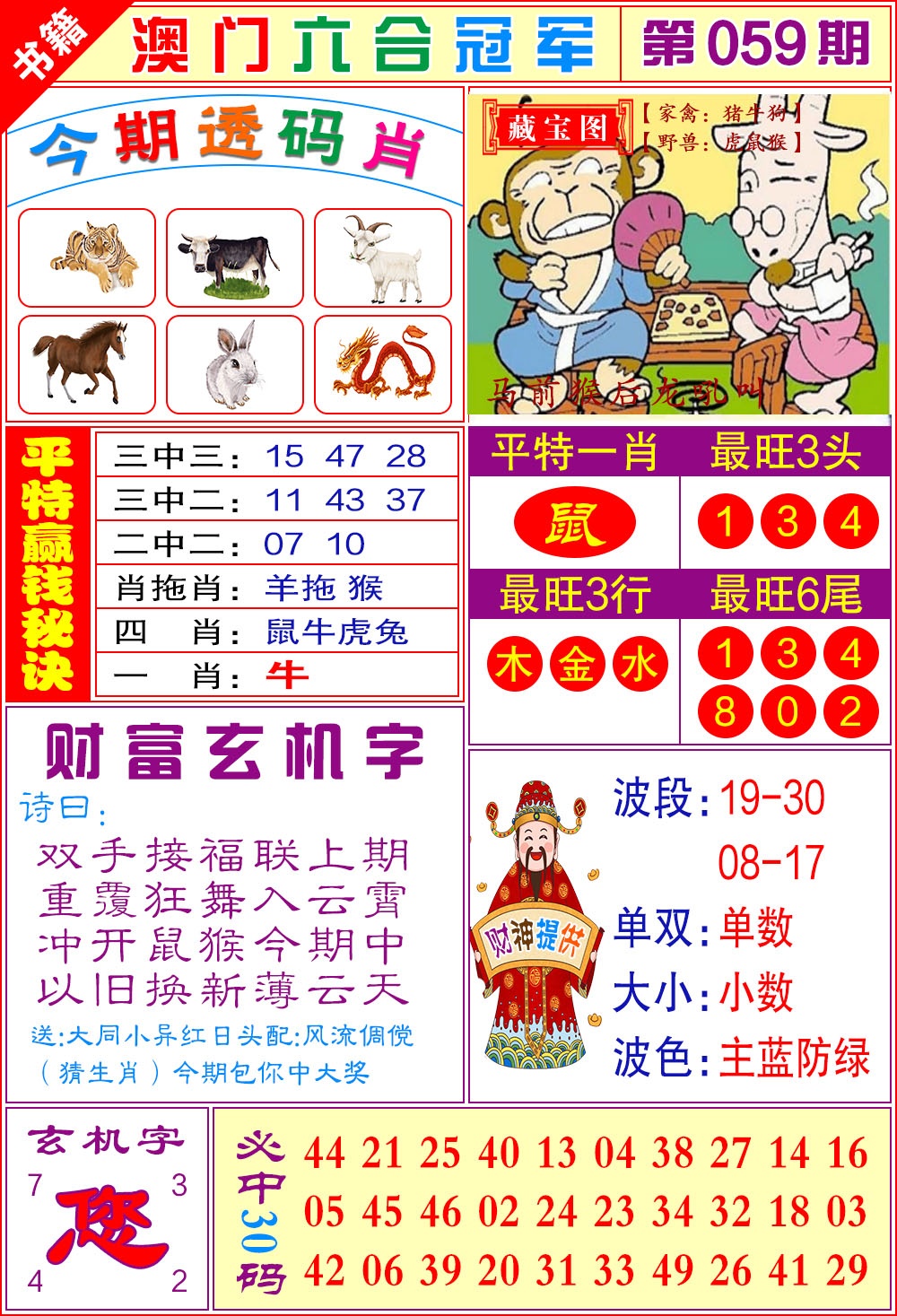 059期澳门六合冠军[图]