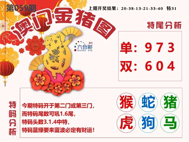 059期澳门金猪图[图]