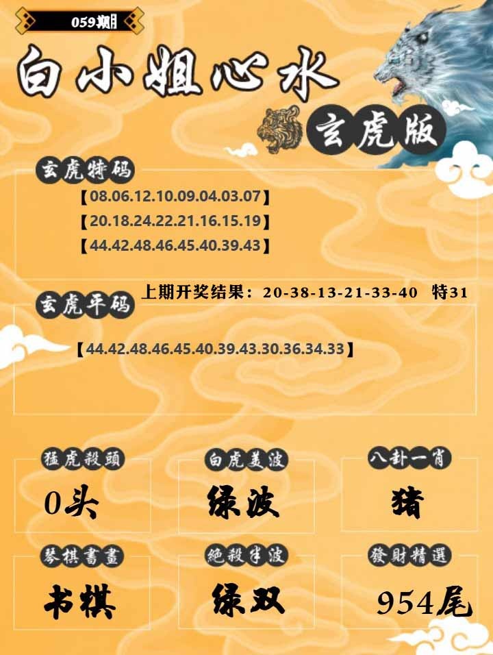 059期白小姐玄虎[图]